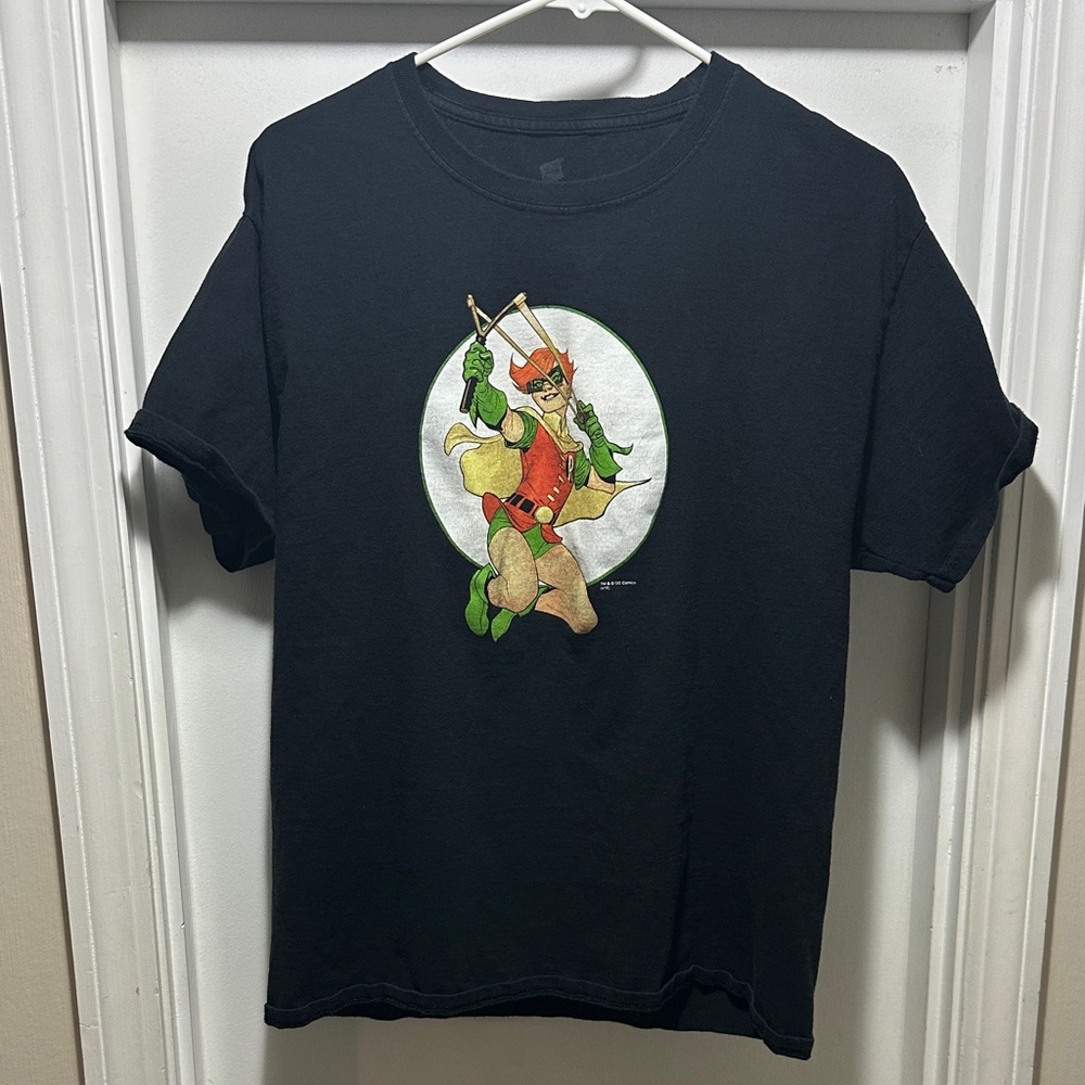 DC Comics Black Tee with Green and Red Graphic